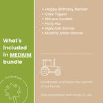 Green Tractor Birthday Party Bundle - Farm Theme Boys Decorations