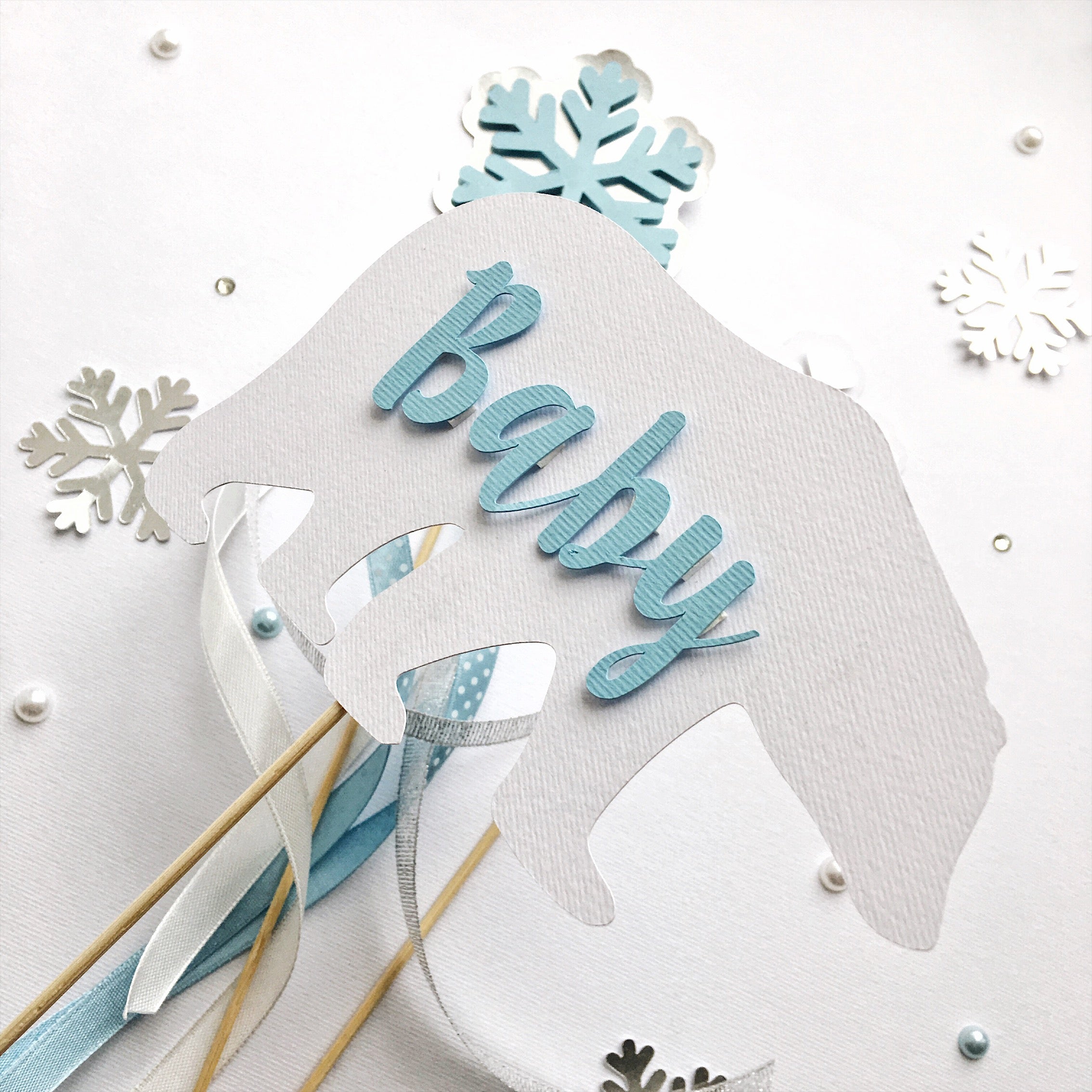 Polar Bear Baby Centerpieces - Winter Wonderland Decor