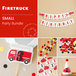 Firetruck Birthday Bundle - Little Fireman Party Decorations - Three Alarm Fire Theme