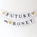  Future Mrs Banner Banner Engagement Party Decor Bridal Shower Party Ideas Bridal Shower Decor Black Gold Wedding Decor Personalised Wedding Banner 