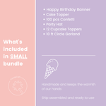 Sweet One Party Supplies, Ice Cream Party Bundle for Girl 1st Birthday