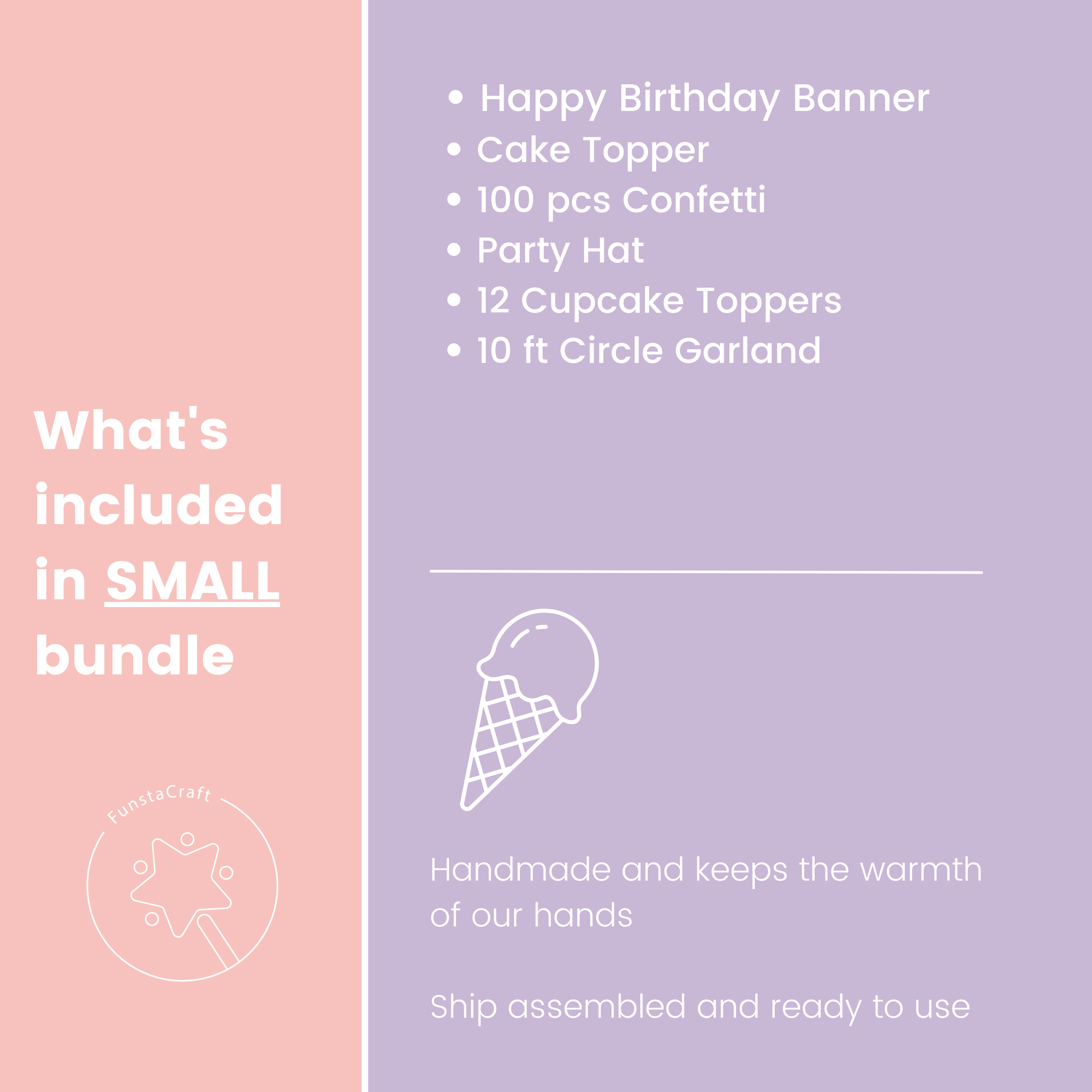 Sweet One Party Supplies, Ice Cream Party Bundle for Girl 1st Birthday