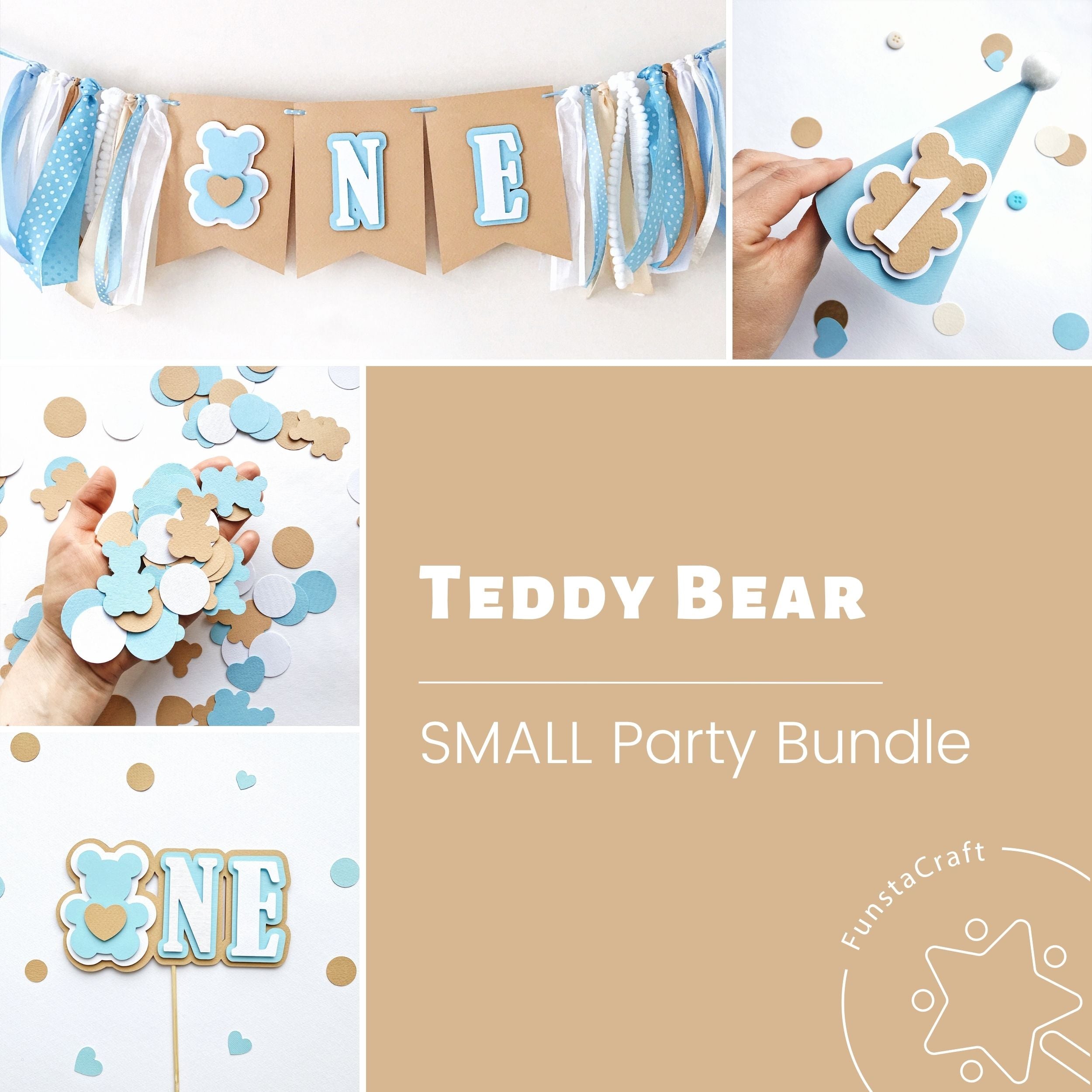 Teddy Bear 1st Birthday Decorations - Beary First Birthday Bundle