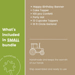Green Tractor Birthday Party Bundle - Farm Theme Boys Decorations