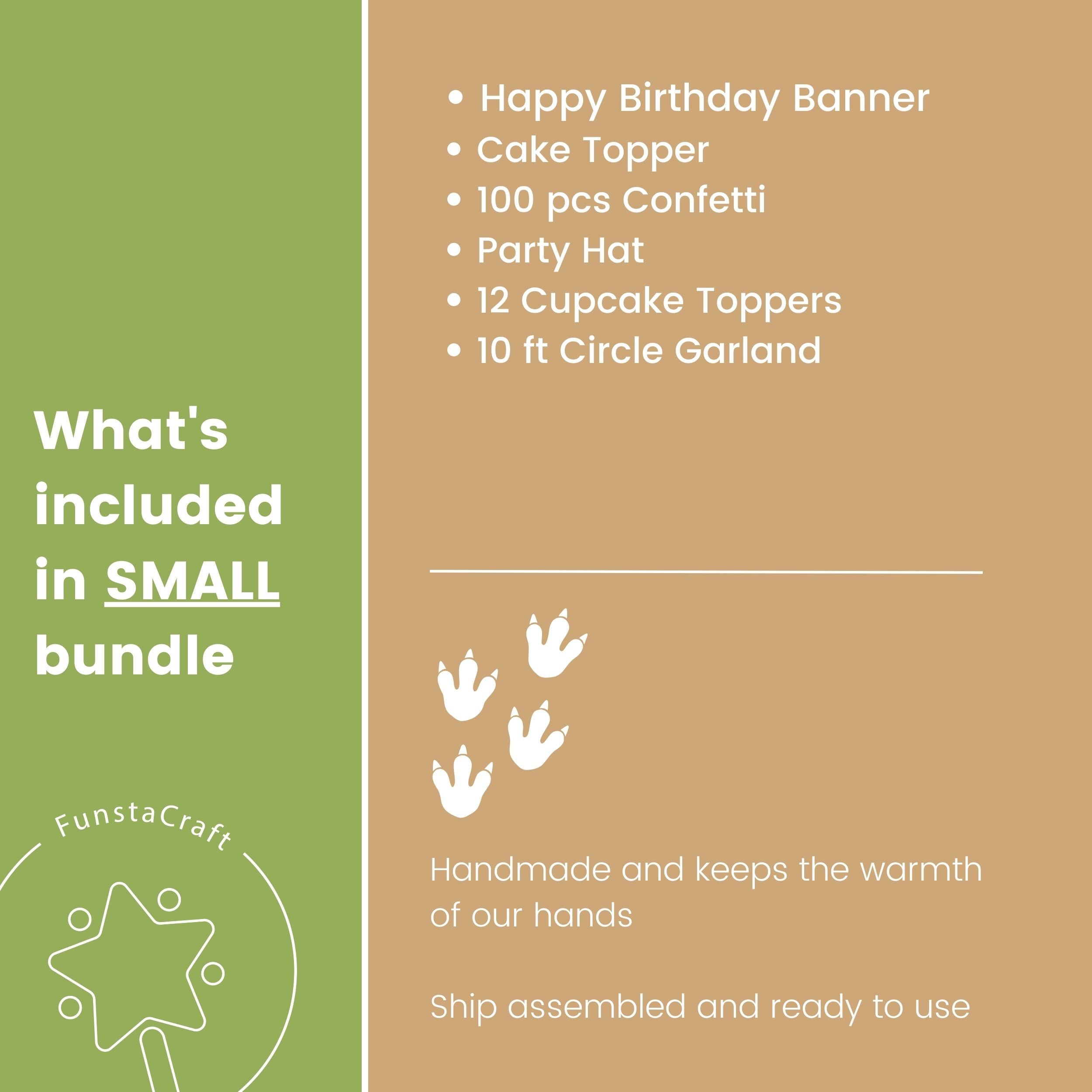 Dino 1st Birthday bundle - Dinosaur Happy Birthday Banner in sage green and terracotta for 1st birthday