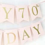 Blush Gold Happy Birthday Banner Personalized Blush Banner Blush Gold Decorations Women 40th 50th 60th Birthday Banner Cheers to 40 Years