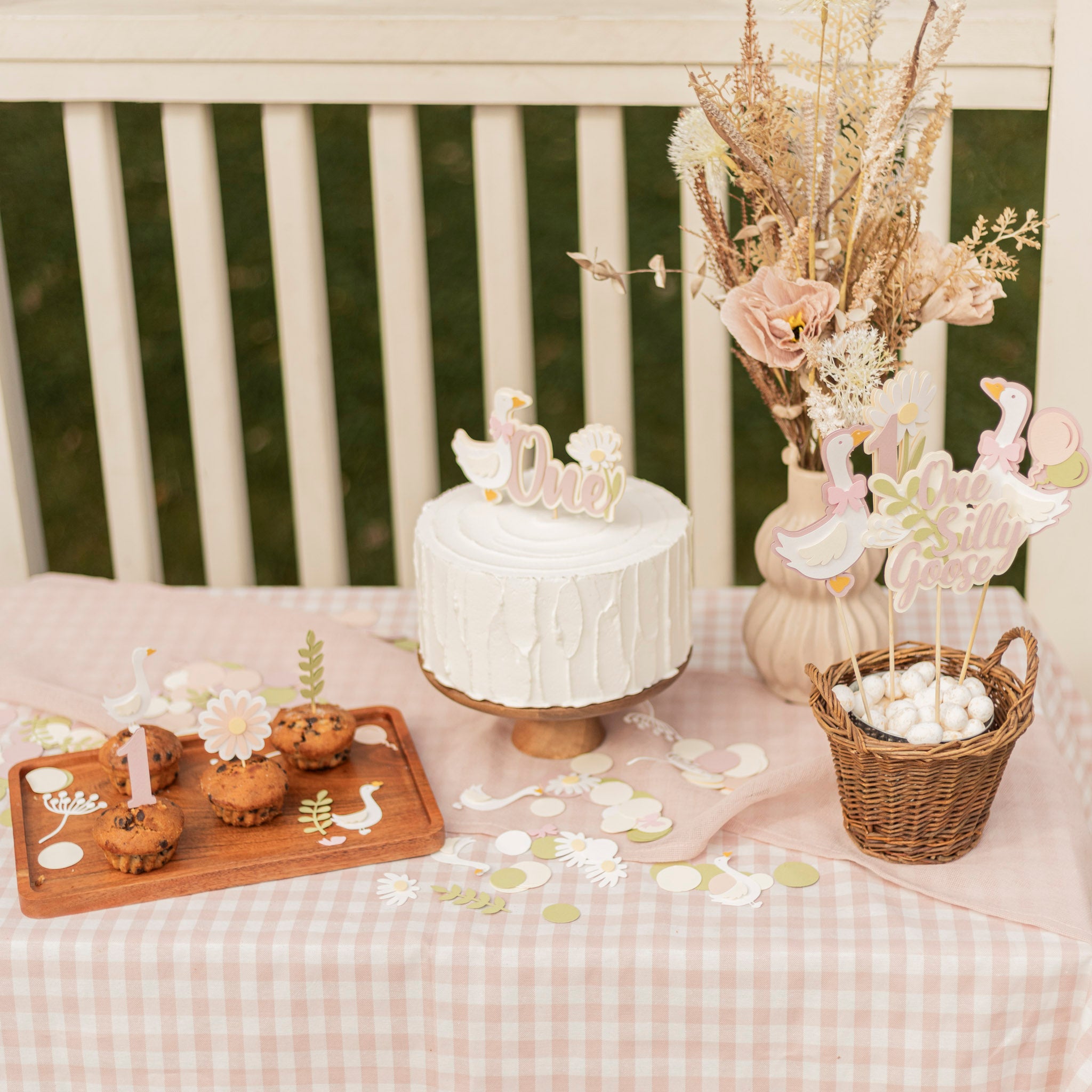 One Silly Goose Centerpieces, Goose 1st Birthday Party Decor