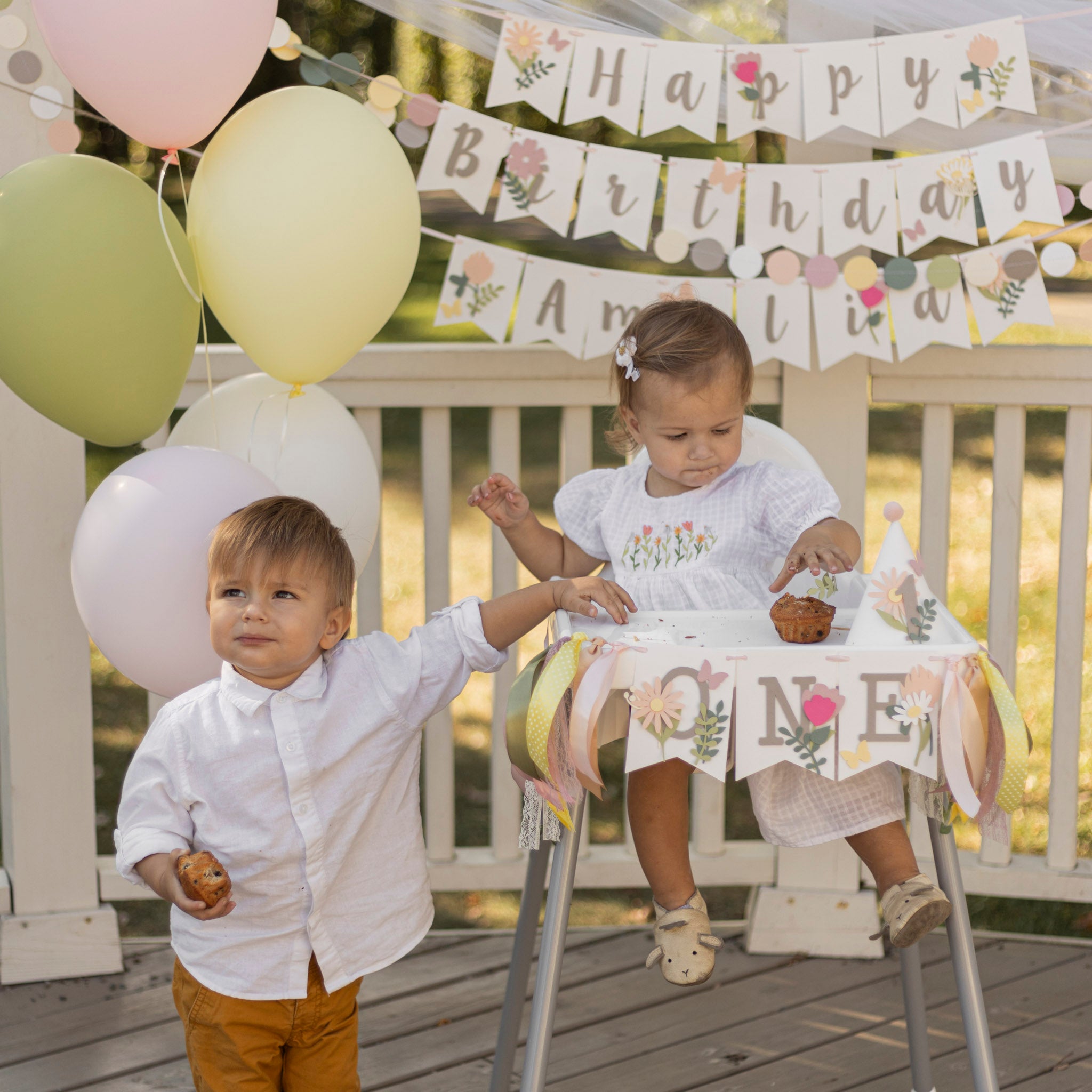 Wildflower First Birthday High Chair Banner Girl Wildflower First Birthday Party Decorations Wildflower theme Summer Little Wildflower Garden Party Wild One Wild and Onederful Our Wildflower is One Birthday