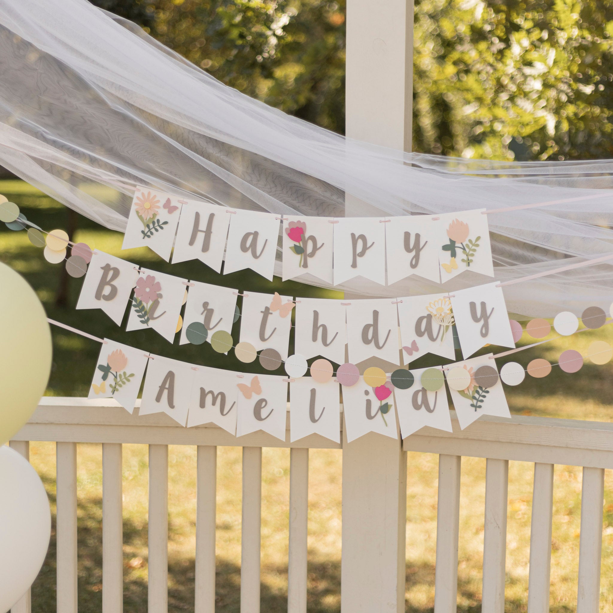 Wildflower Birthday Garland Garden Party  Wild and Onederful Birthday