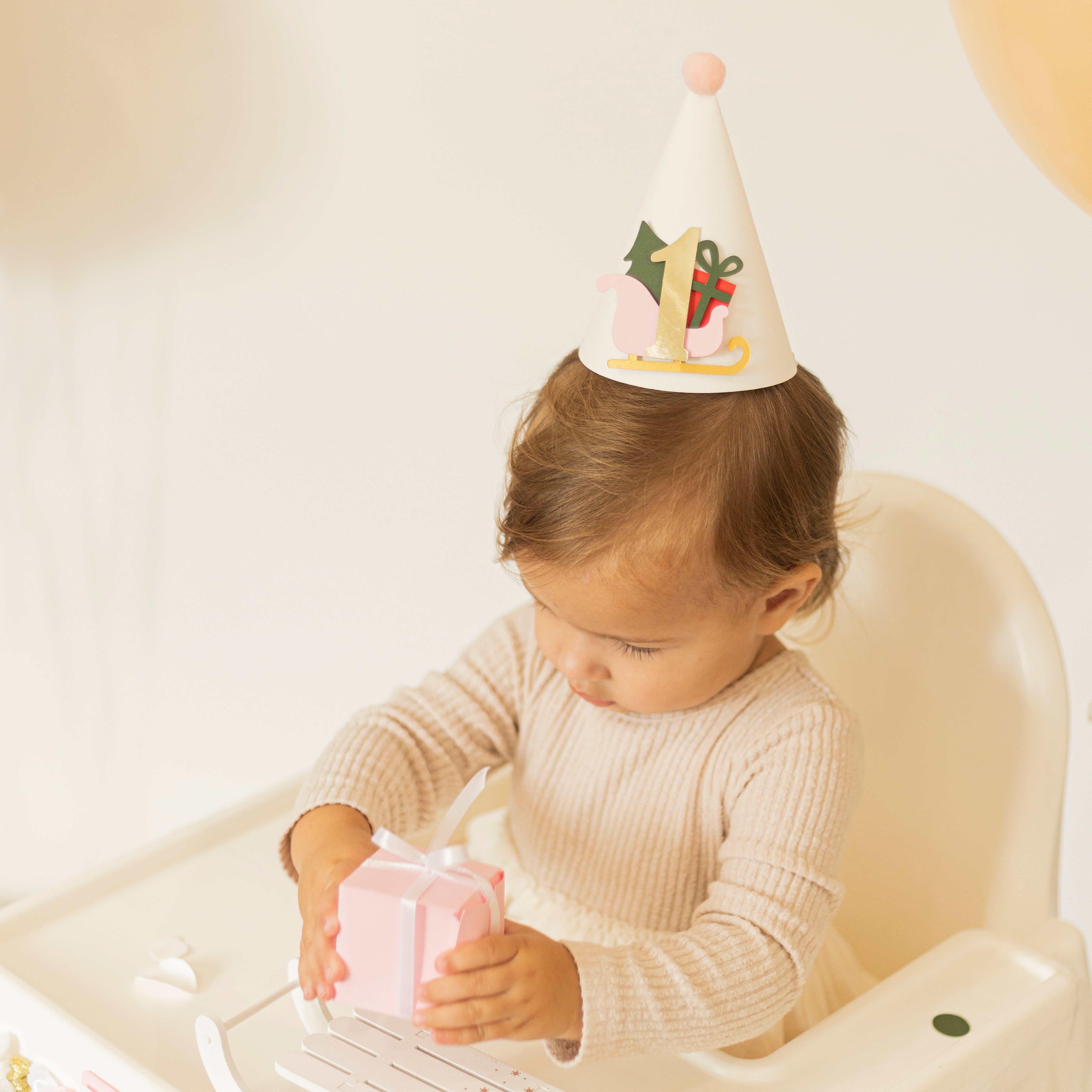 Oh What Fun it is to be One Party Hat - Christmas December 1st Birthday