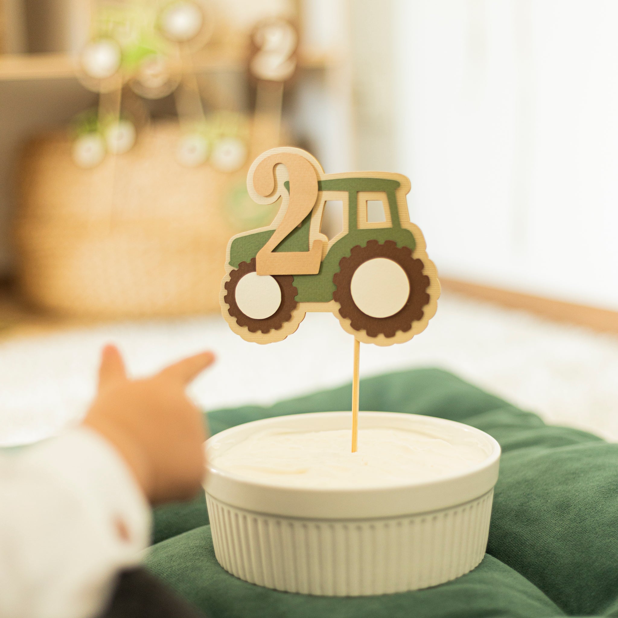 Tractor Cake Topper - Farm 2nd Boy Birthday Decorations