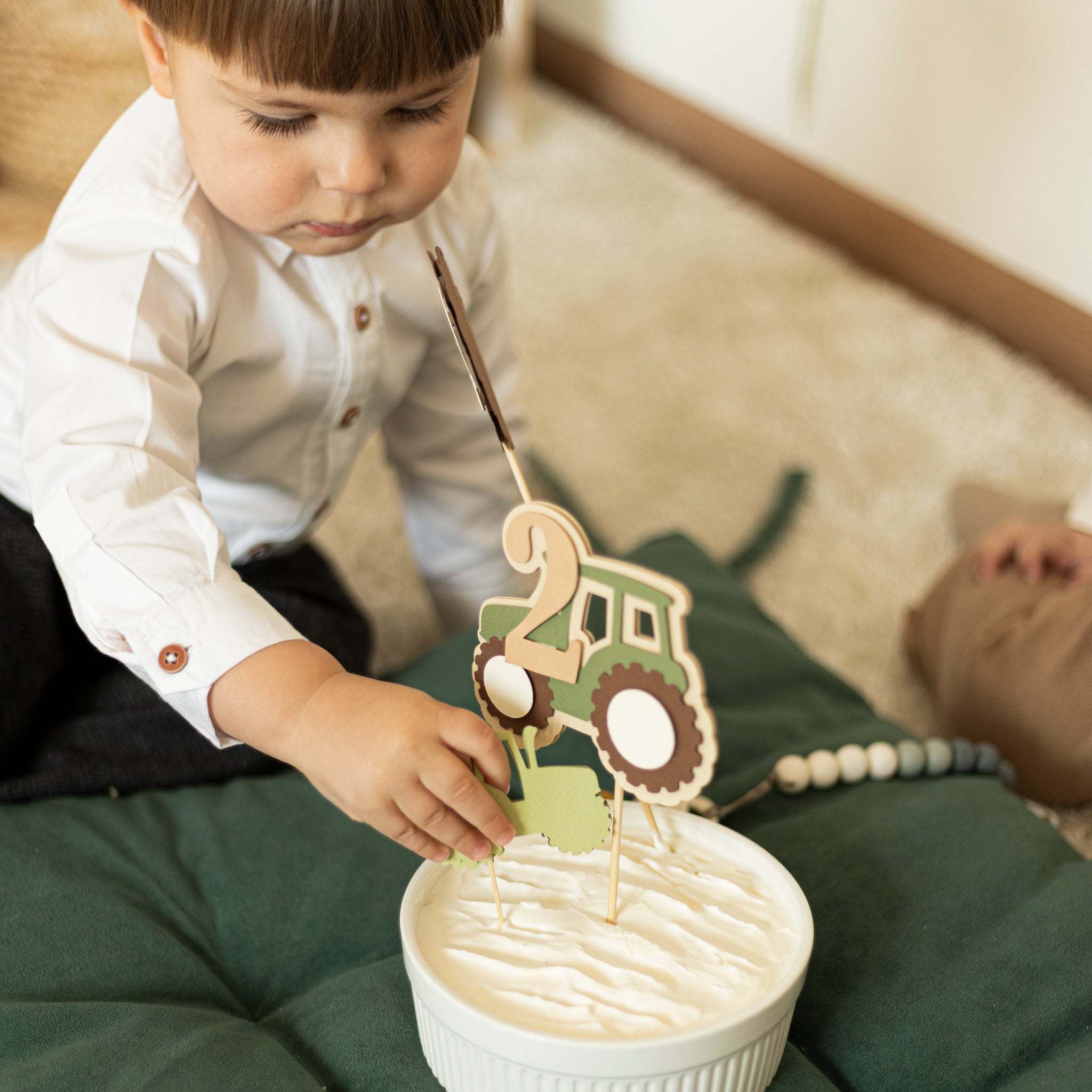 Green Tractor Birthday Party Bundle - Farm Theme Boys Decorations