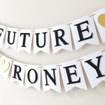 Future Mrs Banner Banner Engagement Party Decor Bridal Shower Party Ideas Bridal Shower Decor Black Gold Wedding Decor Personalised Wedding Banner 