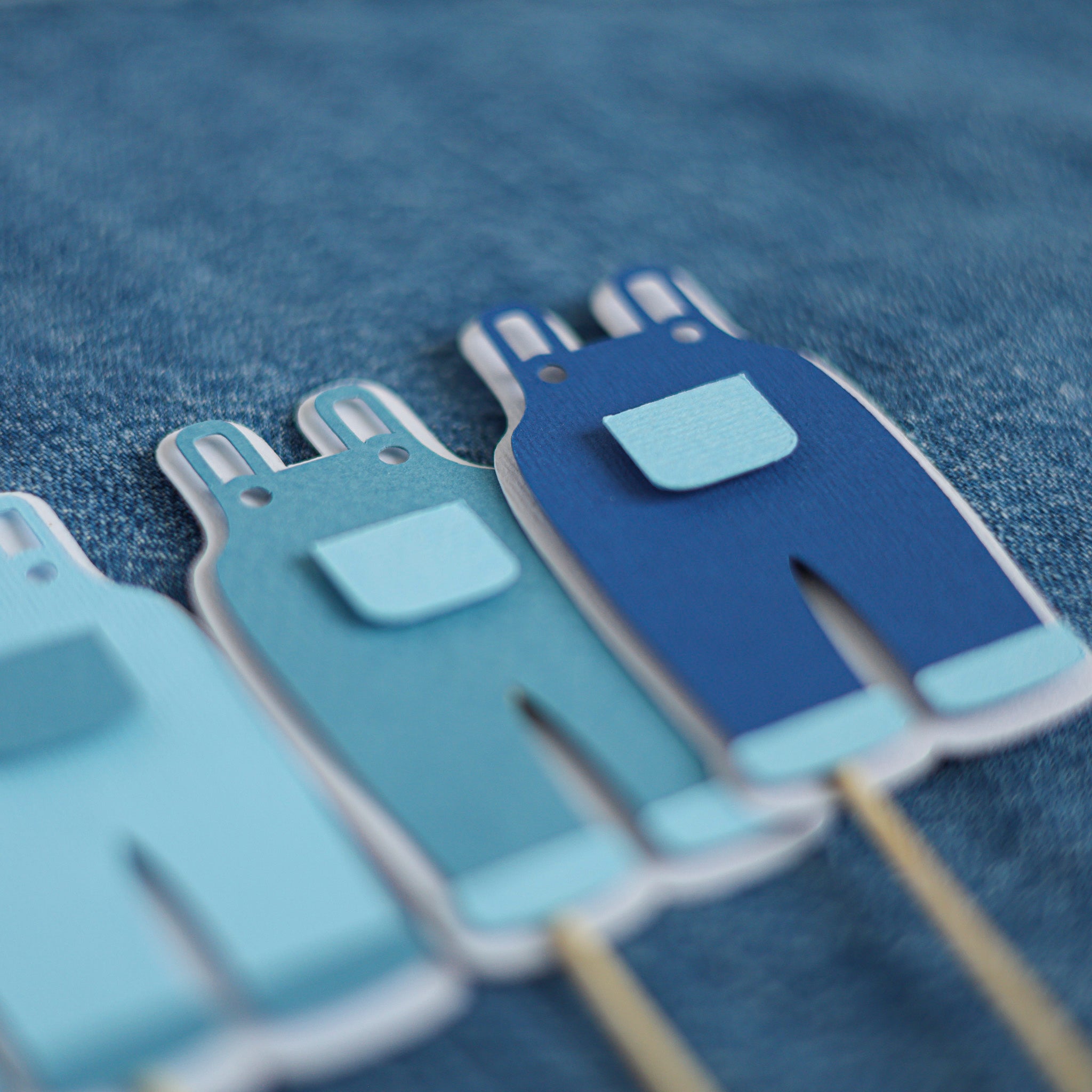 Blue Jean Cupcake Toppers - Denim Baby Shower Decorations