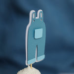 Blue Jean Cupcake Toppers - Denim Baby Shower Decorations