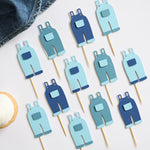 Blue Jean Cupcake Toppers - Denim Baby Shower Decorations