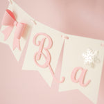 Pink Bow Baby It's Cold Outside Banner