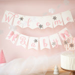 Pink Bow Baby It's Cold Outside Banner