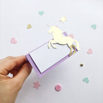 Unicorn Place Cards Rainbow 1st Birthday