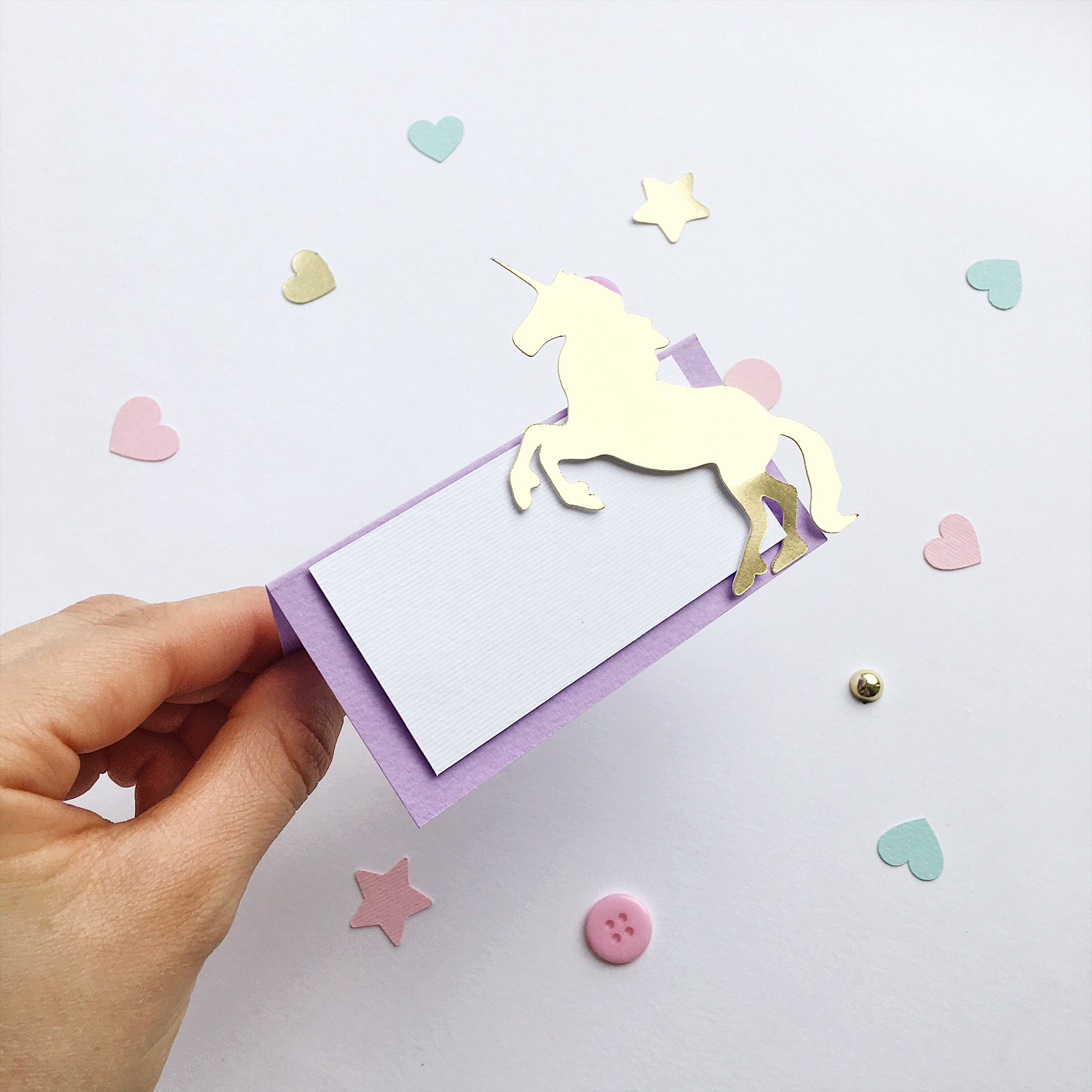 Unicorn Place Cards Rainbow 1st Birthday