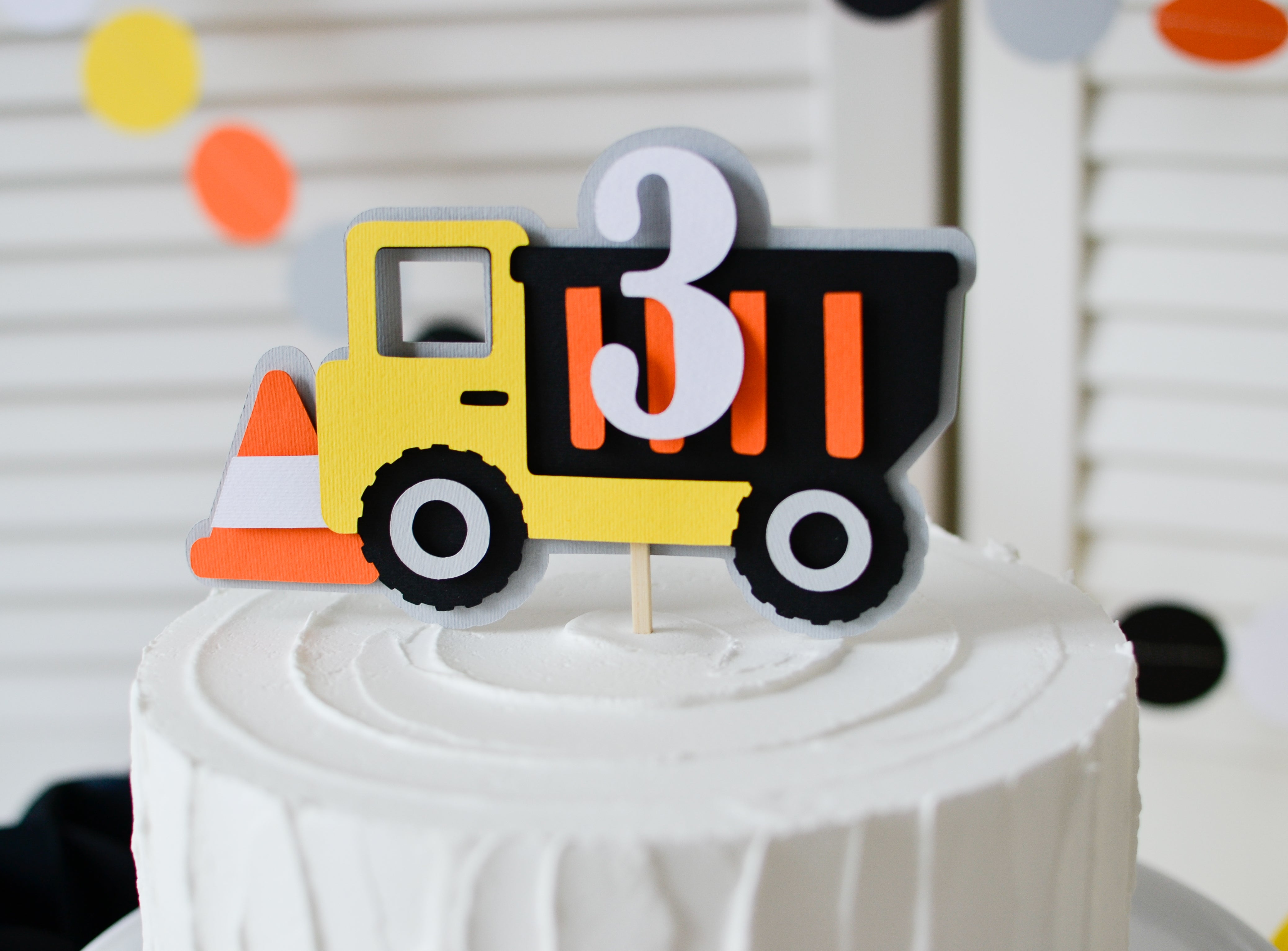 Edible Alloy Excavator Truck Car Vehicles and Pile of Soil with Traffic  Cone on the Chocolate Cake Stock Image - Image of green, buttercream:  163924527