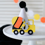Construction First Birthday Construction Toddler Birthday Construction Party Under Construction Digger Excavator Truck Bulldozer  Dump Everything theme Construction Party Hat