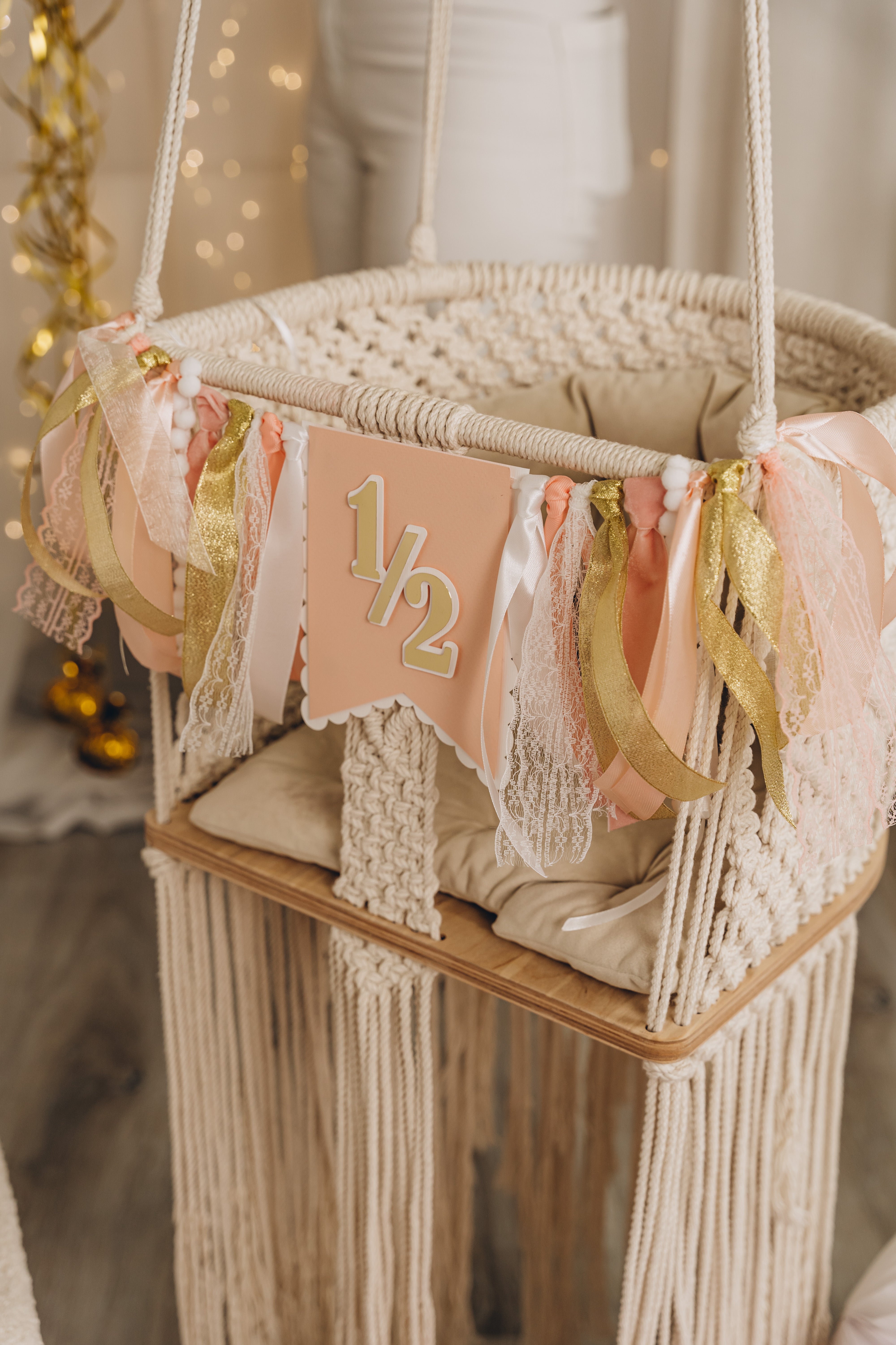 1/2 Birthday Highchair Banner - Half Way to One Decor RTS