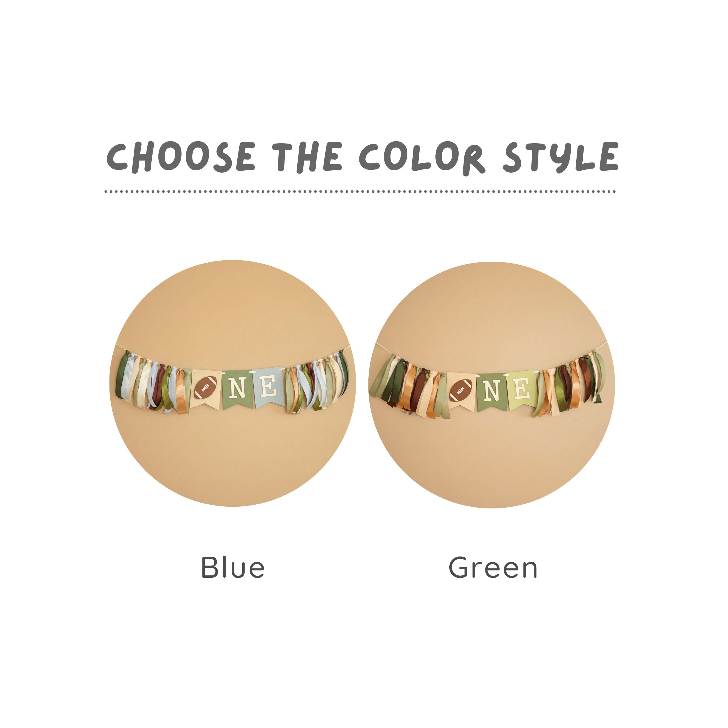 Football Highchair Banner - 1st Year Down Party Decorations