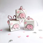 Elephant Favor Boxes Elephant Themed Baby Shower Decorations Elephant 1st Birthday Gift Boxes Blue Grey Elephant Party 