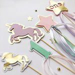 Unicorn Centerpieces Rainbow Birthday party Unicorn themed