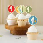 Fun to be One Cupcake Toppers - Colorful Party Animals Decor