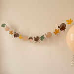 Turkey Garland - Thanksgiving Decorations - Fall Mantel Banner