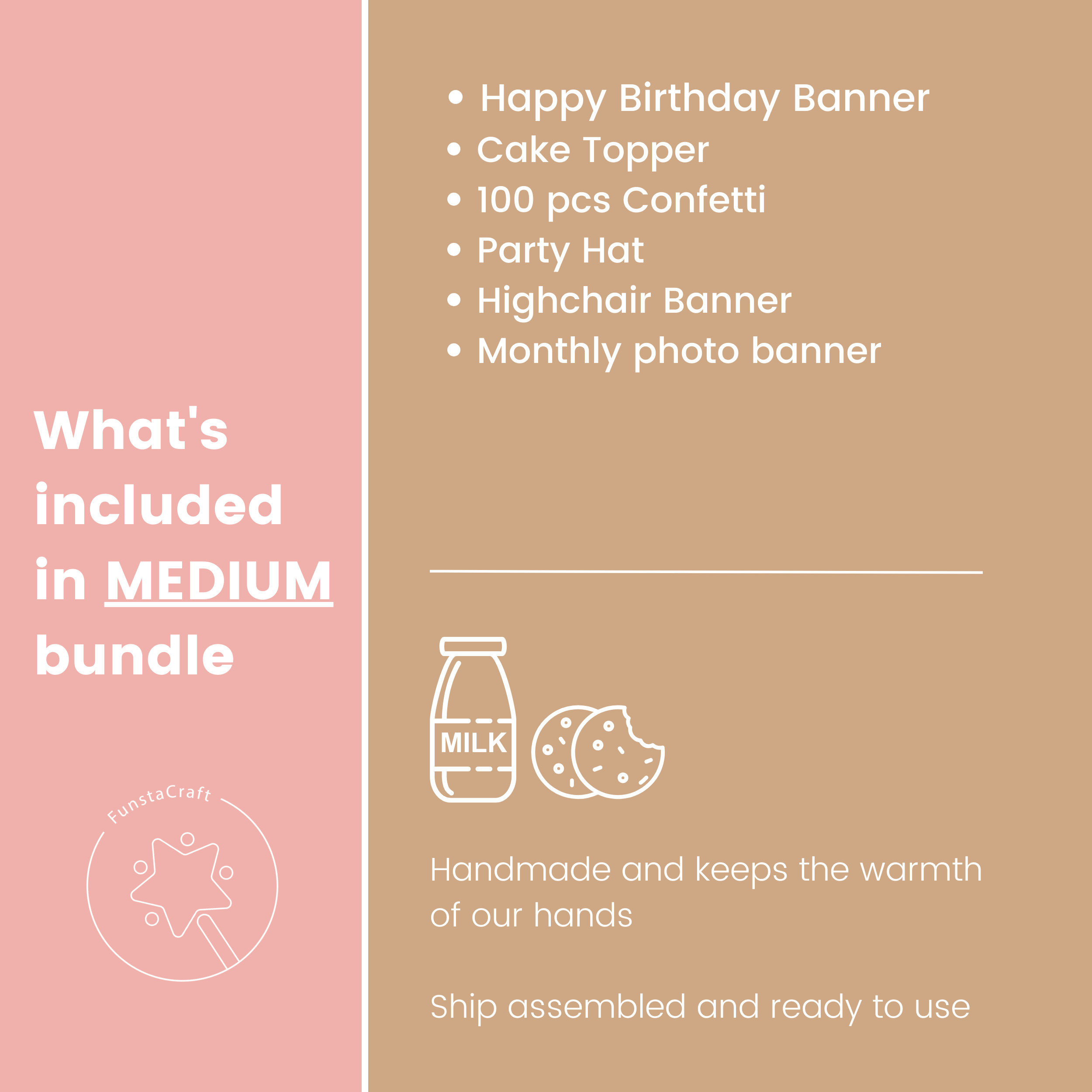 Girl Milk & Cookies Bundle, One Sweet Girl Birthday Decorations