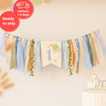 ONE Silly Goose Dusty Blue Highchair Banner - Ready To Ship