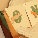 Woodland High Chair Banner - Forest Animals 1st Birthday Decor