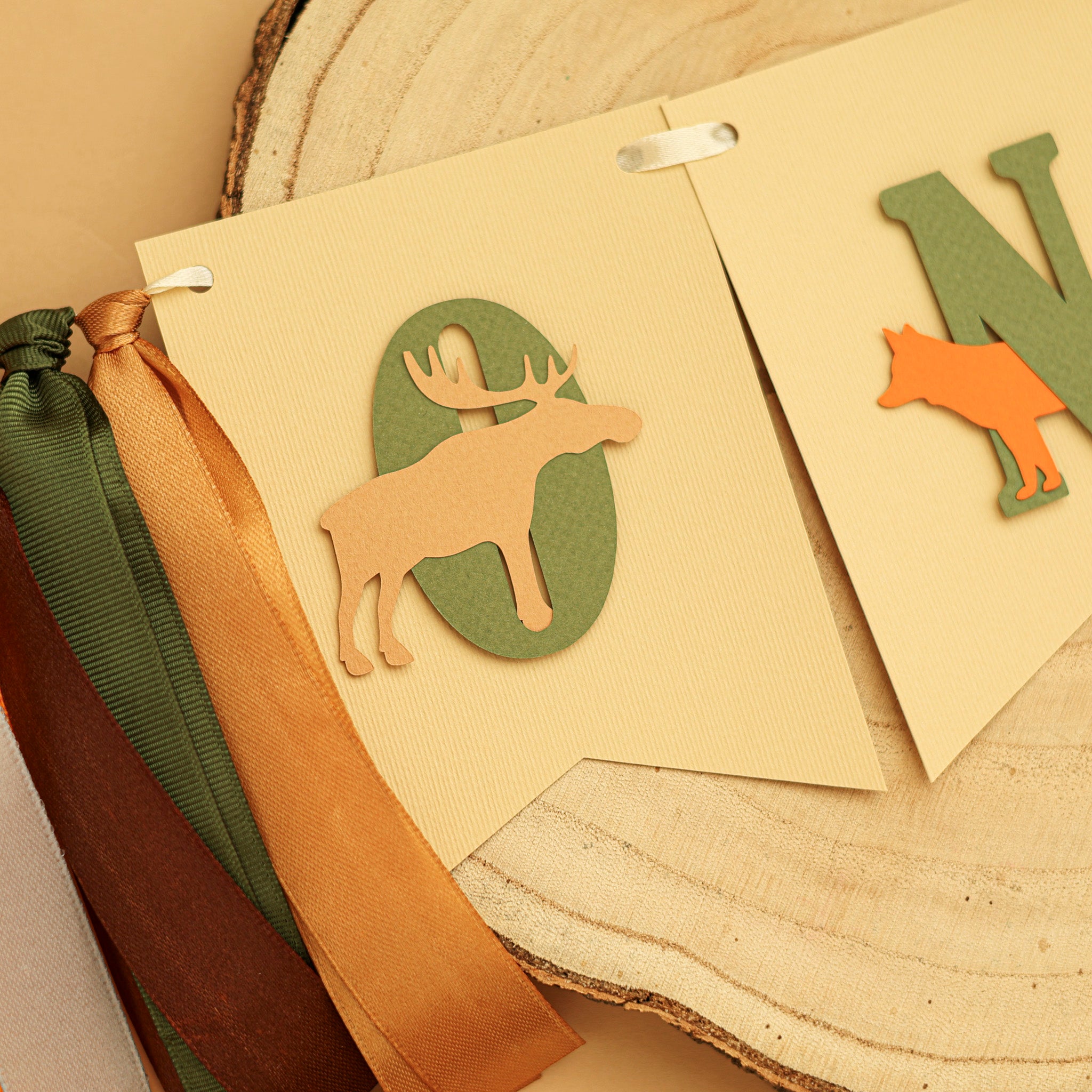 Woodland High Chair Banner - Forest Animals 1st Birthday Decor