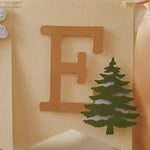 Winter deer highchair banner for 1st birthday cake smash