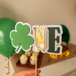 St Patrick's Cake Topper Lucky One First Birthday Decor Shamrock theme