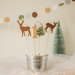 Winter Deer Centerpieces, Woodland, One Deerful Evergreen Tree theme