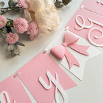 Pink Bow Welcome Baby Banner
