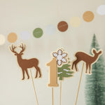 Winter Deer Centerpieces, Woodland, One Deerful Evergreen Tree theme