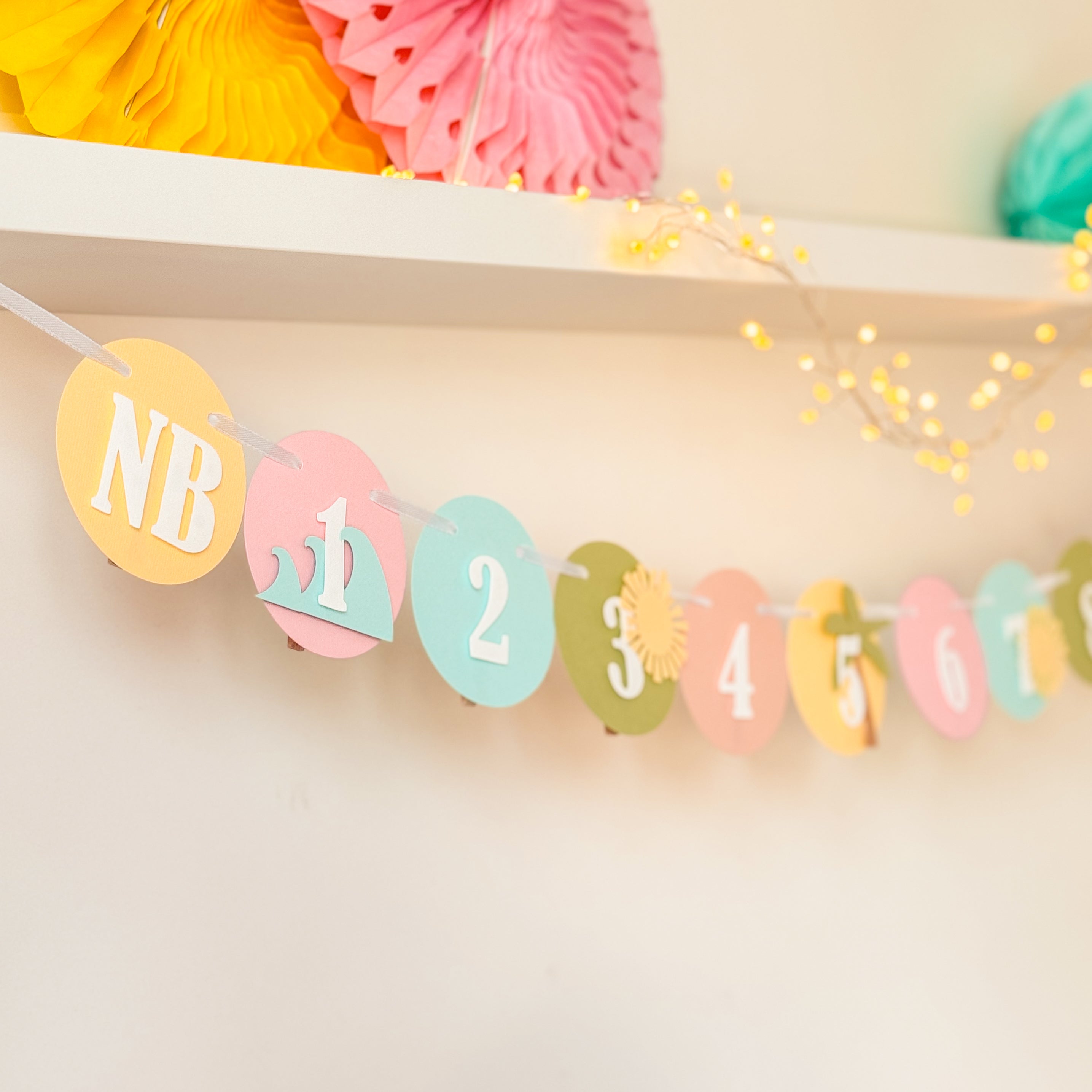 Surf 12 Month Photo Banner The Big One Birthday Beach 1st Birthday Party