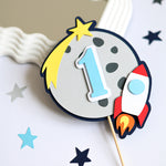 First Trip Around the Sun Space Birthday Cake Topper