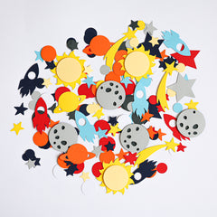 First Trip Around the Sun Space Birthday Confetti