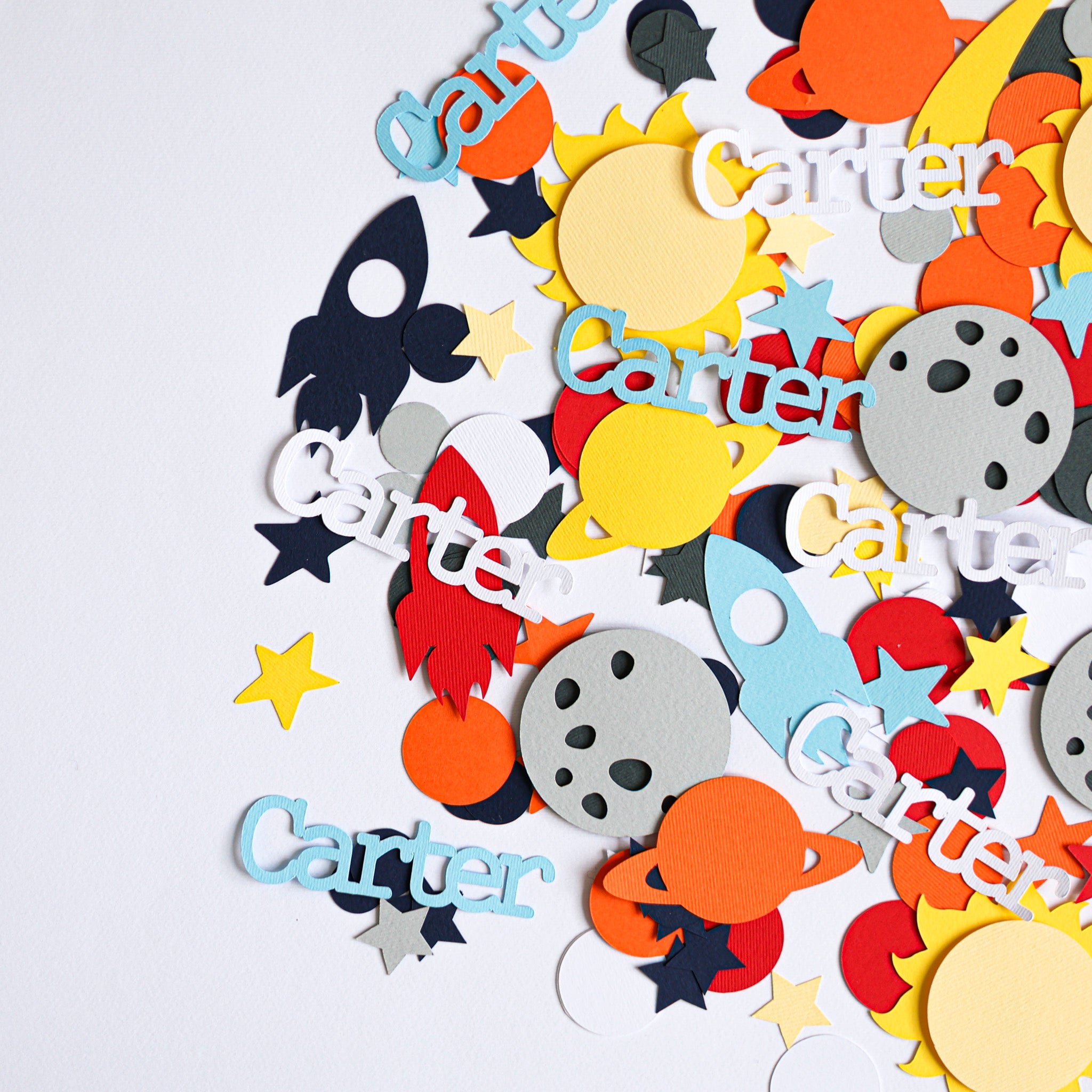 First Trip Around the Sun Space Birthday Confetti