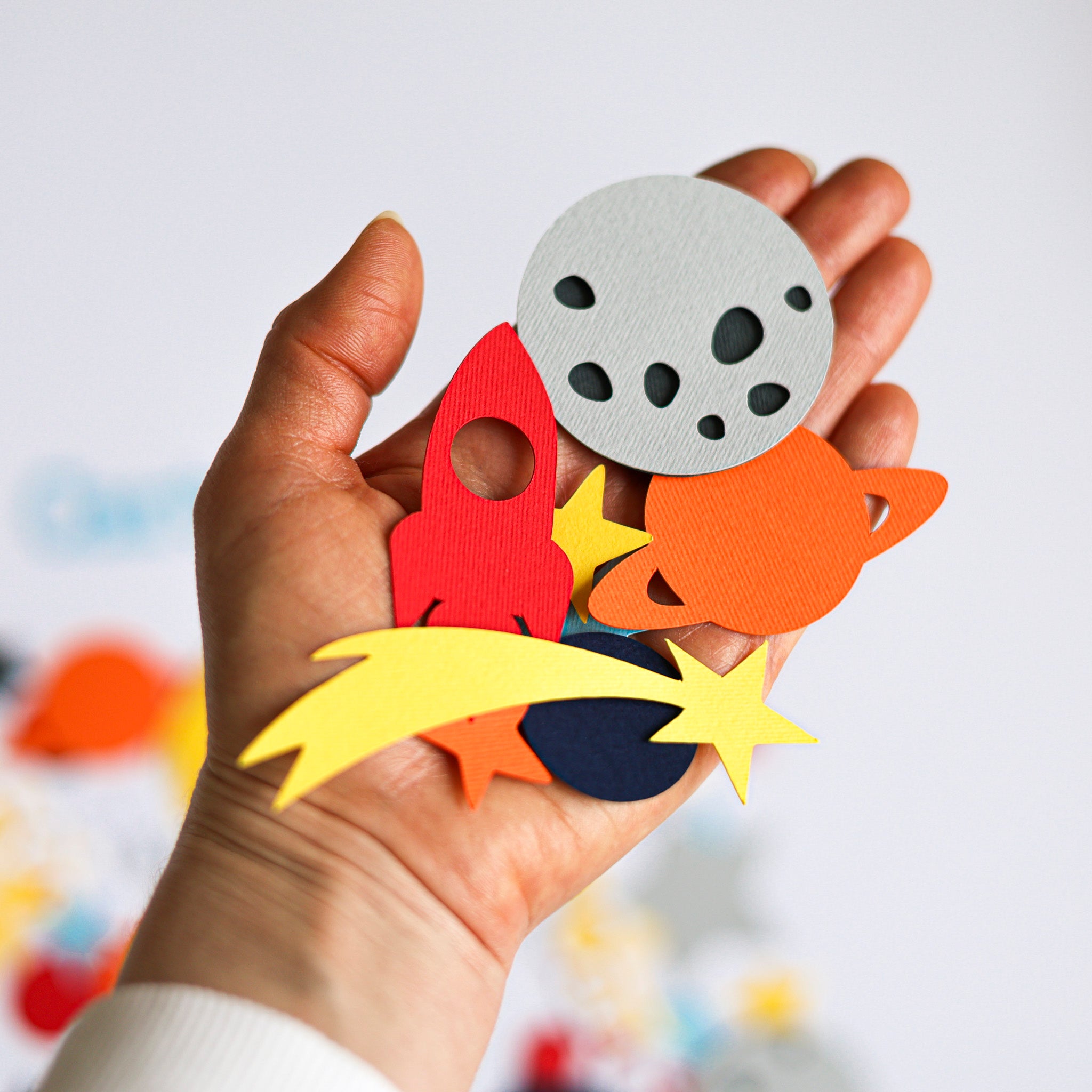 First Trip Around the Sun Space Birthday Confetti