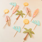 Surf GirlCupcake Toppers Retro Surf Birthday Party