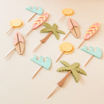 Surf GirlCupcake Toppers Retro Surf Birthday Party