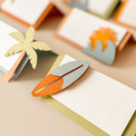 Surf Food Tents The Big One Birthday Little Surfer Place Cards 