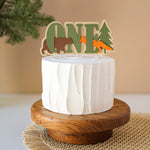 Woodland "ONE" Forest Animals Cake Topper